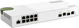 QNAP QSW-M2108-2C, Management Switch, 8 Port 2.5Gbps, 2 Port 10Gbps SFP+/ NBASE-T Combo. Easy Management with Web Browser.