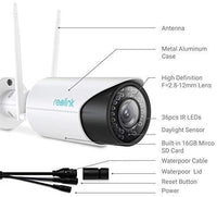 Reolink 5MP HD 2.4/5Ghz Dual Band Wi-Fi Wireless Security IP Camera, Autofocus Bullet with 16GB Micro SD Card (RLC-411WS)